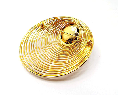 Large Mod Style Vintage Wire Brooch Pin