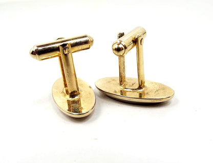 Hickok Two Tone Initial Letter W Vintage Cufflinks, Mid Century Cuff Links