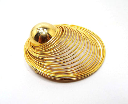 Large Mod Style Vintage Wire Brooch Pin