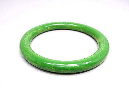 Green and Yellow Vintage Lucite Bangle Bracelet