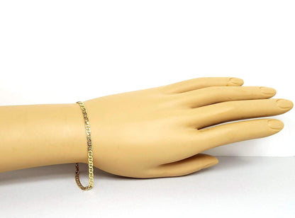 Gold Tone Vintage Mariner Chain Bracelet