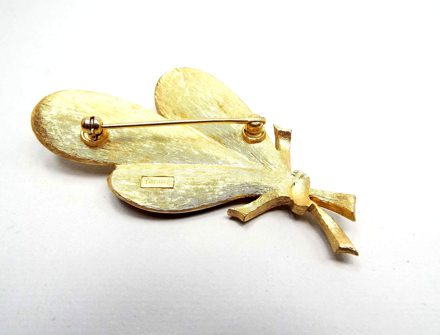 Crown Trifari Vintage Leaf Brooch Pin