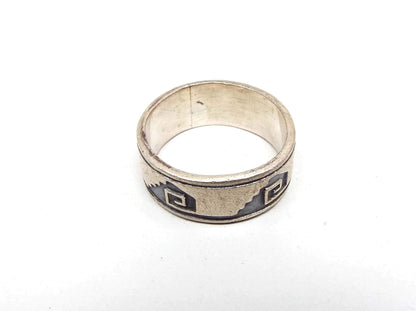 Sterling Silver Vintage Tribal Style Band Ring