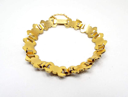 Damascene Style Vintage Link Bracelet