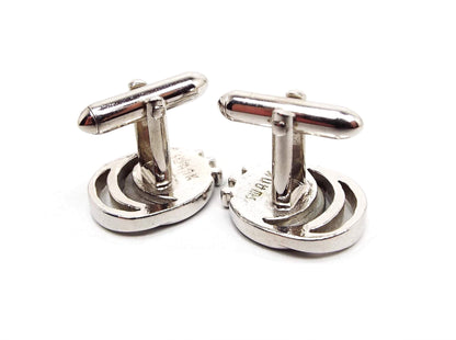 Swank Dyed Gray Mother of Pearl Vintage Cufflinks, Shell Cuff Links