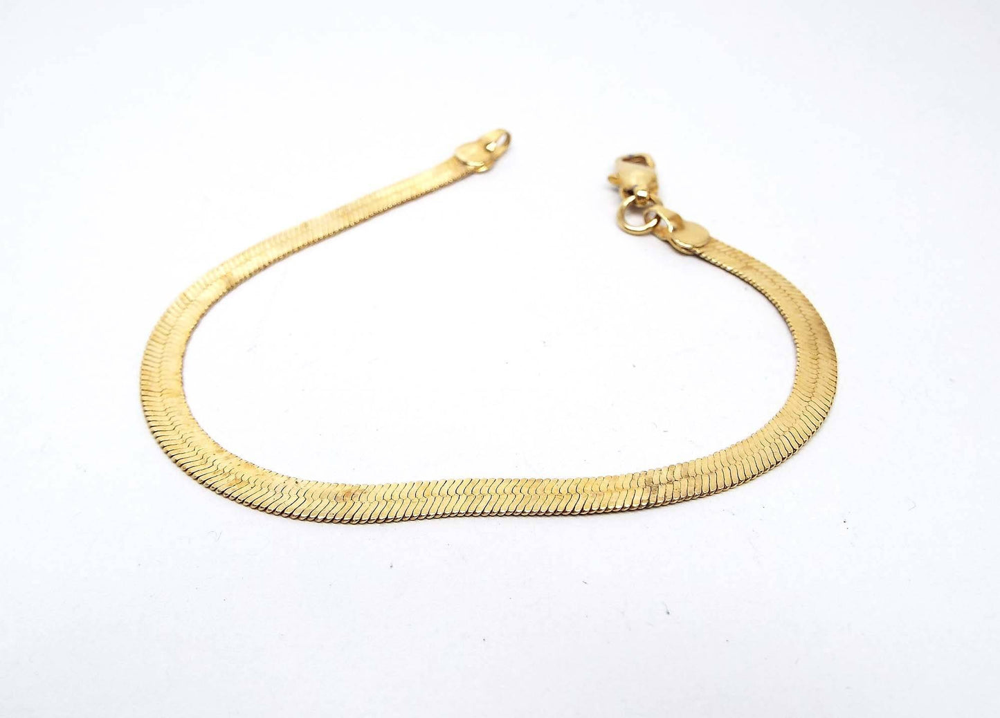 Reversible Vintage Herringbone Chain Bracelet