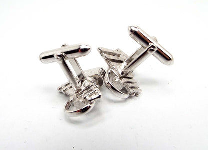 Swank Mining Lantern Cart Railway Vintage Cufflinks, Novelty Cuff Links