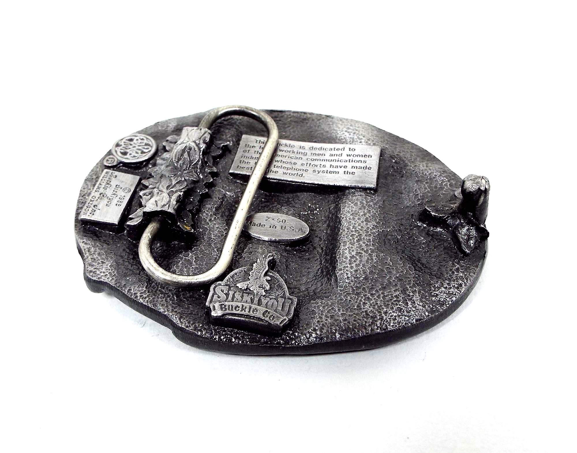 Hebilla de cinturón de comunicaciones telefónicas vintage Siskiyou