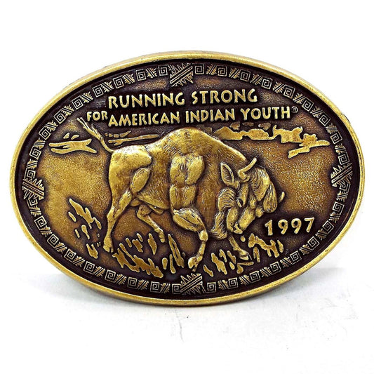 Running Strong for American Indian Youth 1997 Vintage Belt Buckle