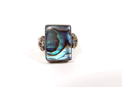 Abalone Rectangle Vintage Ring