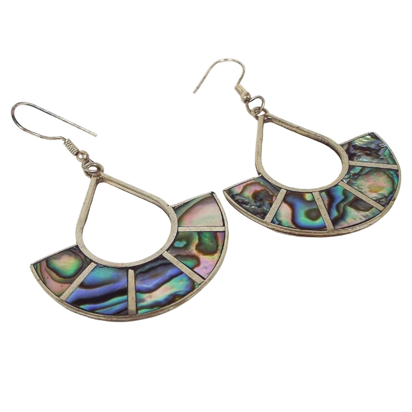 Vintage Pre-Eagle Taxco Mexico Abalone Teardrop Sterling Silver