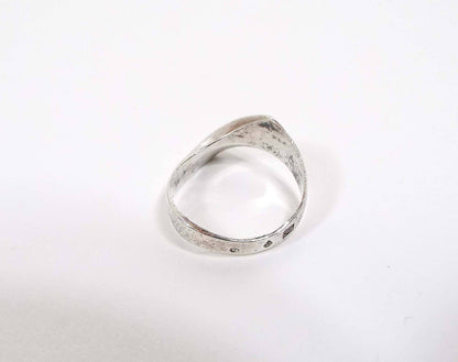 Polish Modernist Angled Vintage Sterling Silver Ring