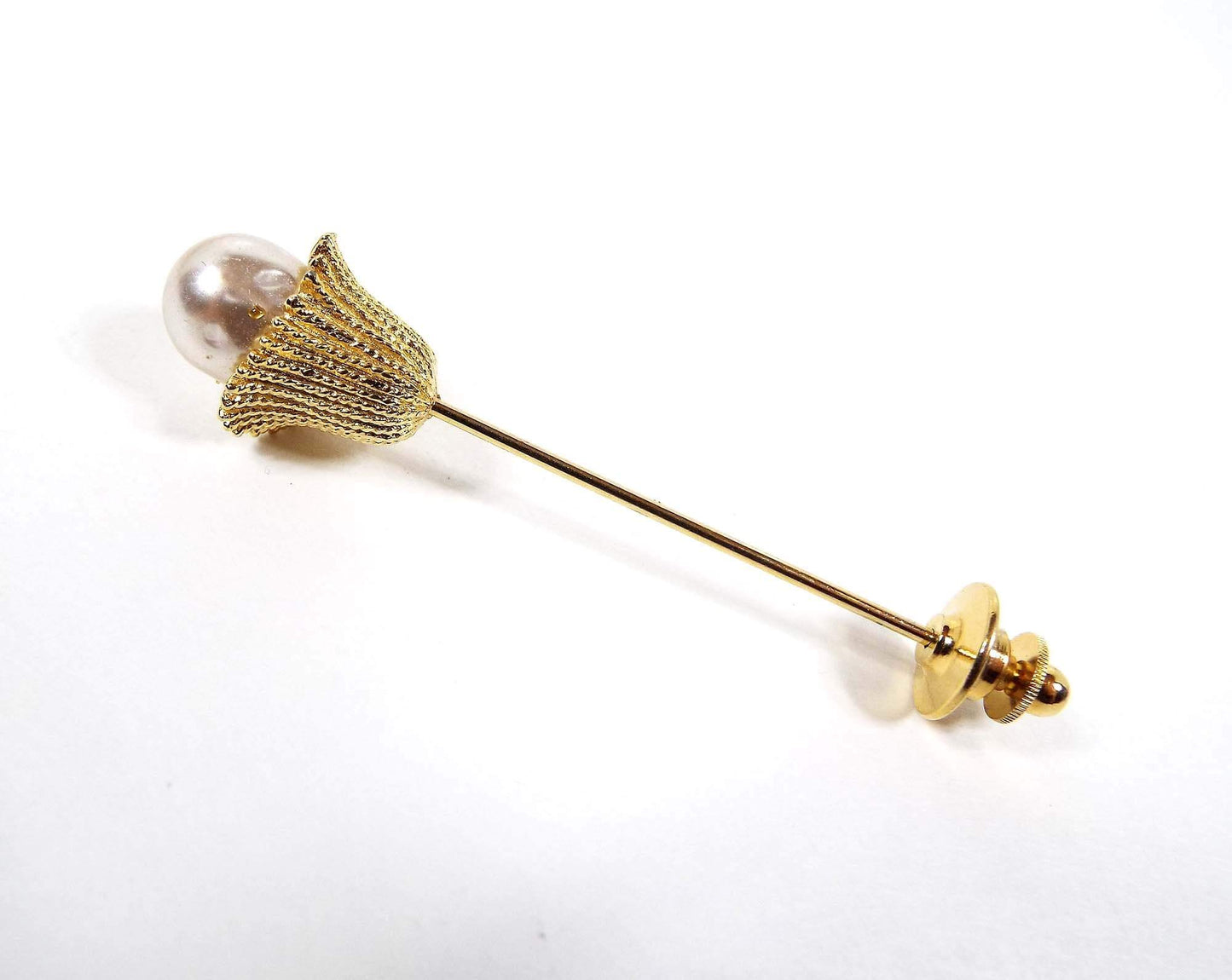 Large Faux Pearl Vintage Stick Pin
