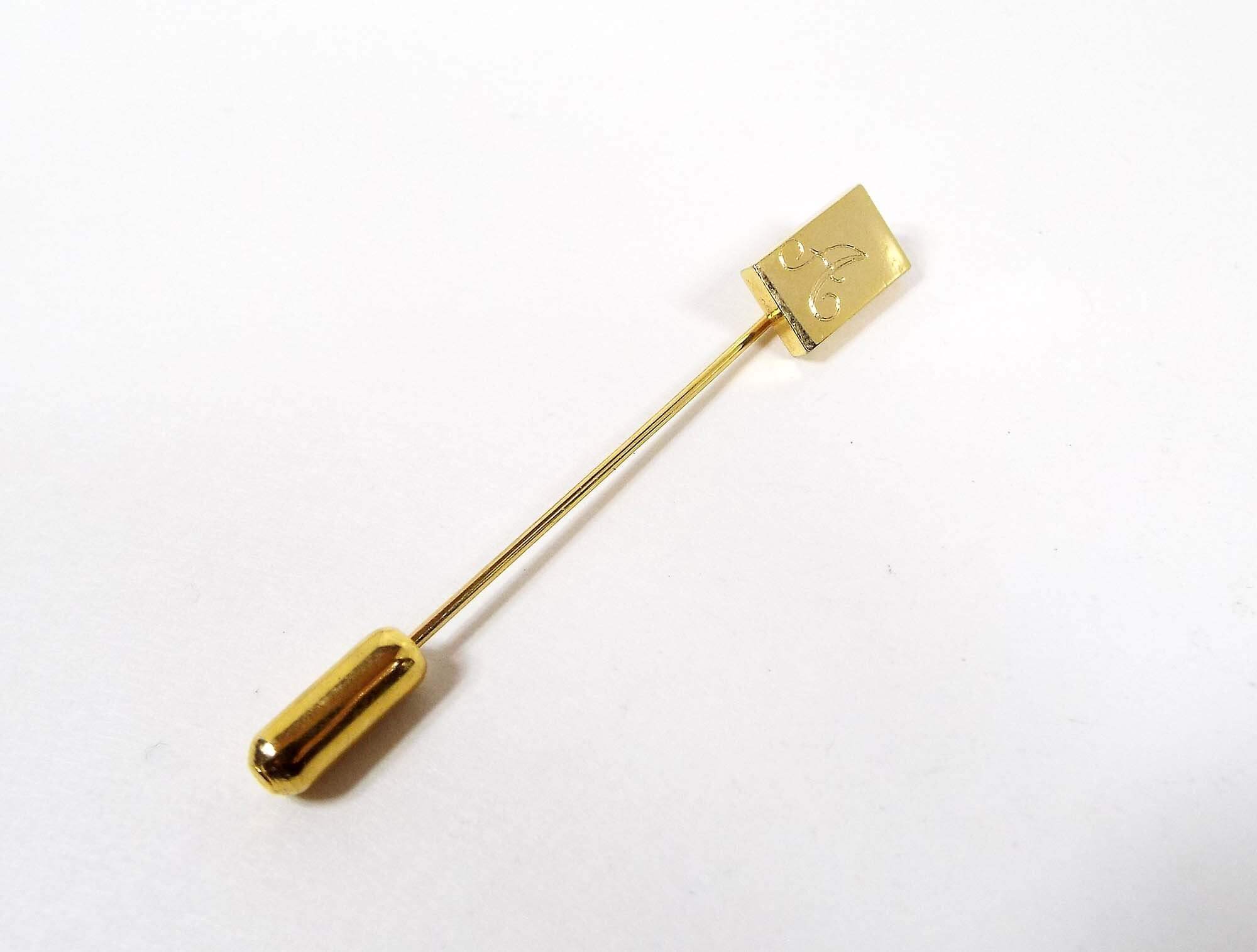 Grabado Grabado Letra Inicial A Vintage Stick Pin