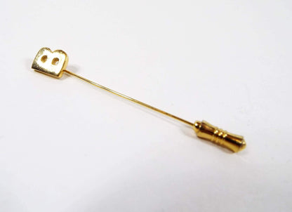 Trifari Vintage Letter Initial B Stick Pin
