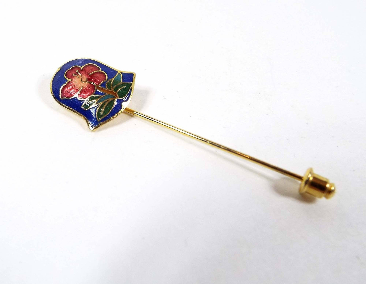 Cloisonne Flower Vintage Stick Pin