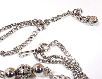 Vintage Multi Strand Chain Necklace with Removable Strand