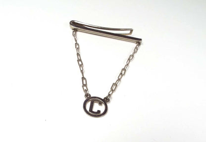 Letter Initial C Vintage Tie Chain Bar