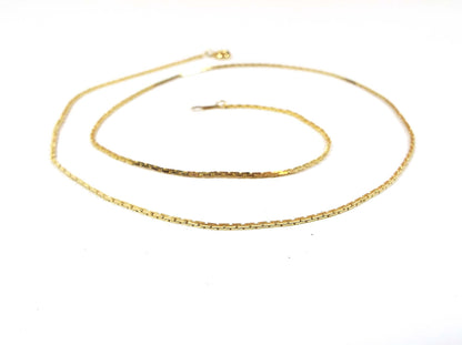 18 Inch Thin Vintage Gold Tone Chain Necklace