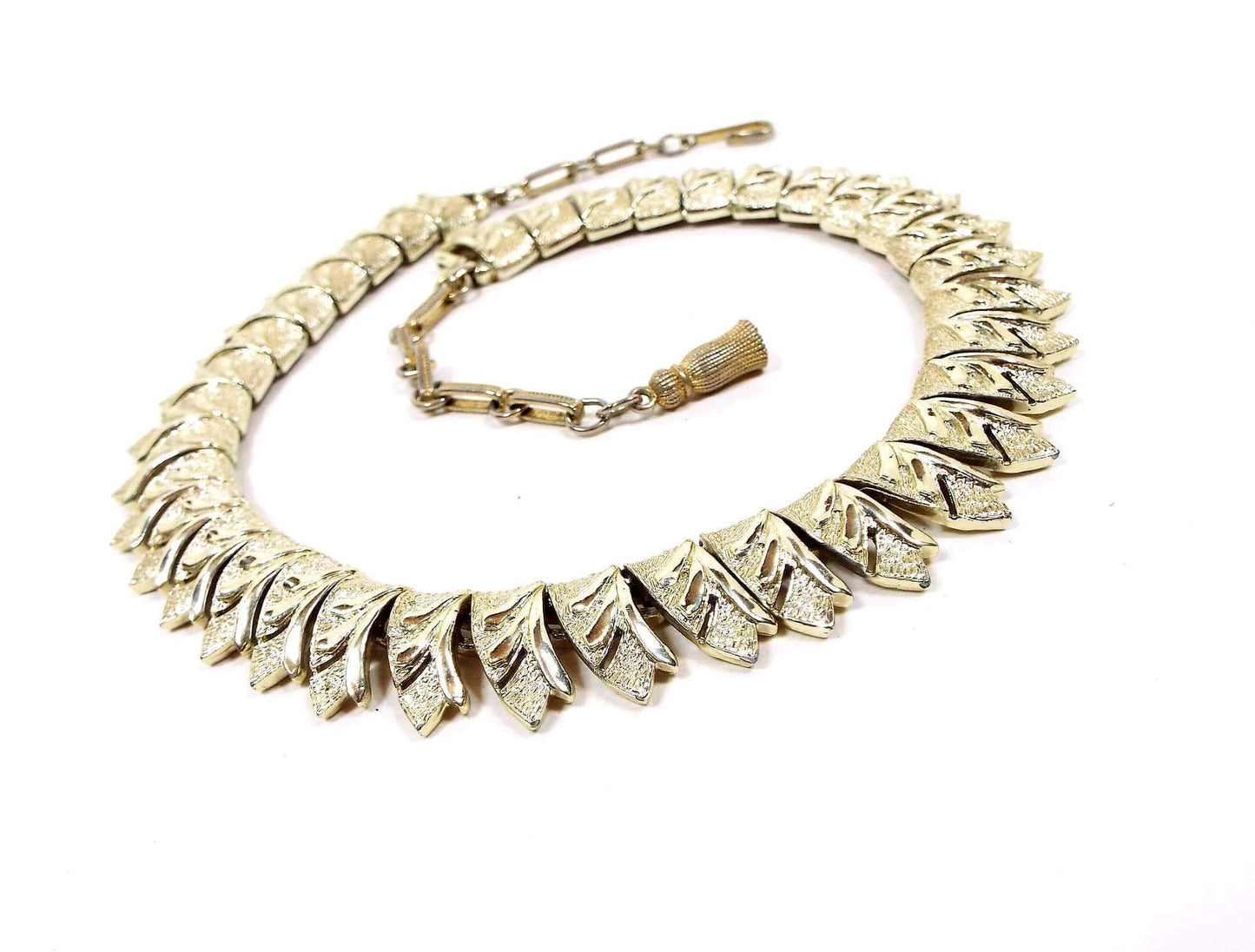 Coro Gold Tone Vintage Link Choker Necklace